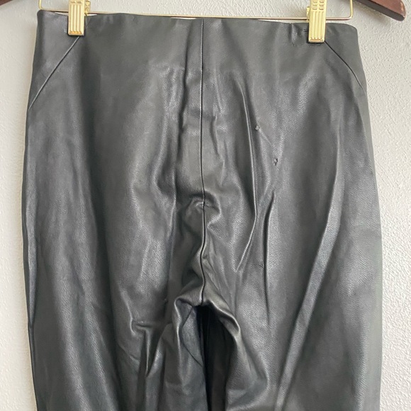 Zara Pants Womens Size Medium Black Basic Faux Leather Pull On Legging Skinny - Picture 9 of 13